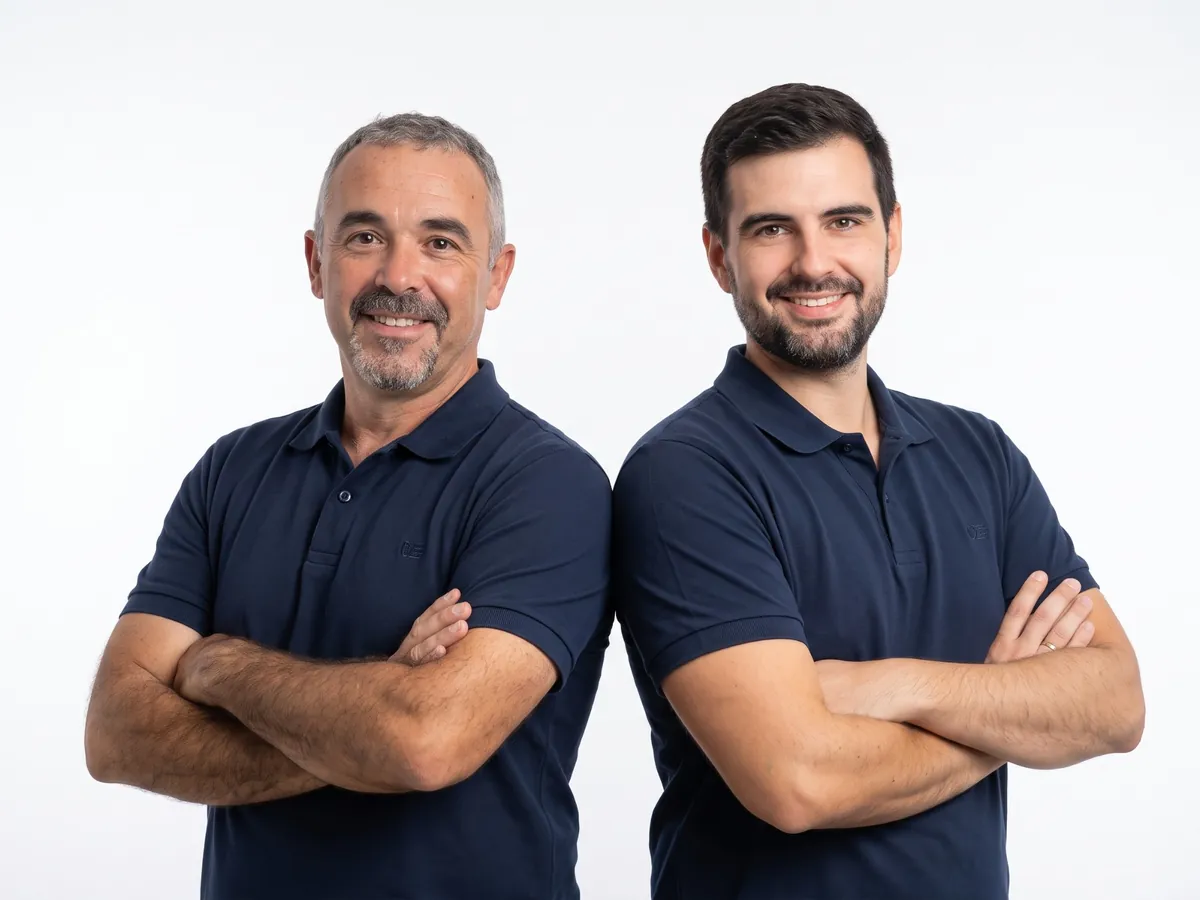 Juan José López Delgado e Fernando Martínez Merino, podologistas e cofundadores da 3D Podiatry Solution